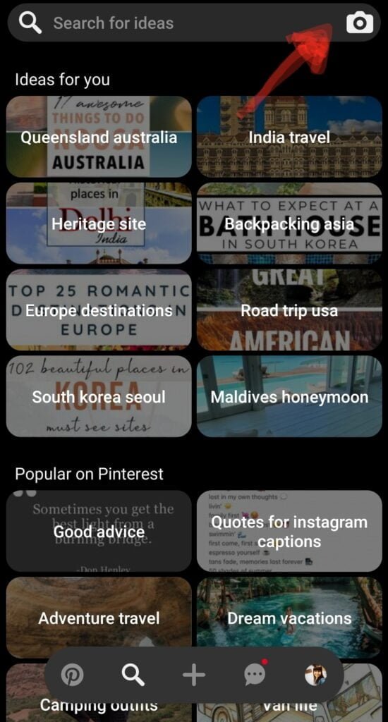 How to use Pinterest to make a visual search?